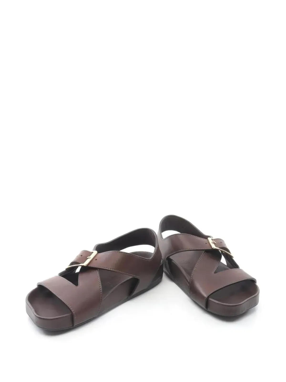 Loewe Pre-Owned Ease leather sandals - Brown - 画像2