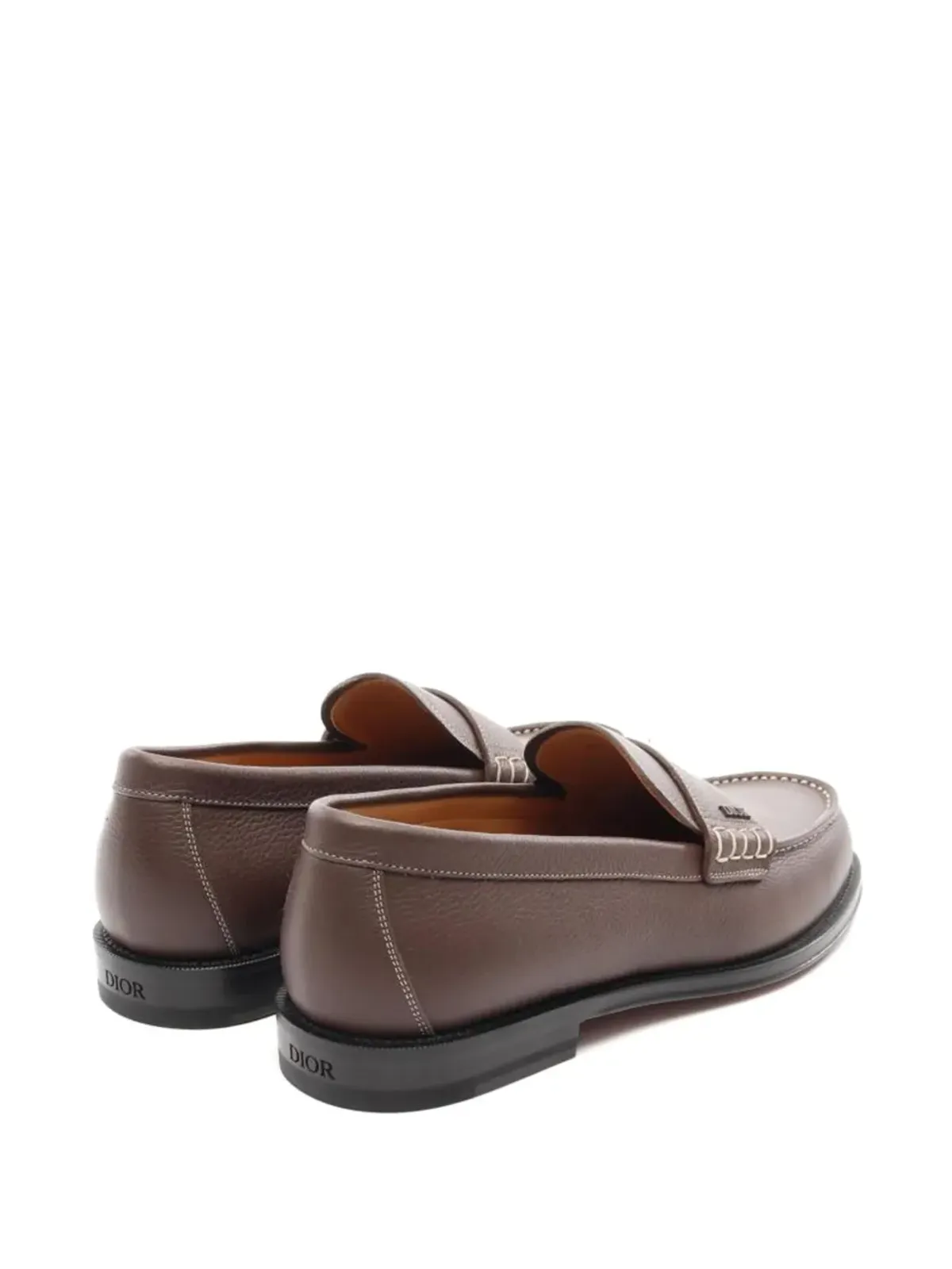 Christian Dior Pre-Owned Granville leather loafers - Brown - 画像2