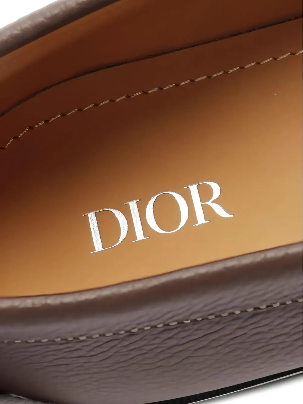 Christian Dior Pre-Owned Granville leather loafers - Brown - 画像3
