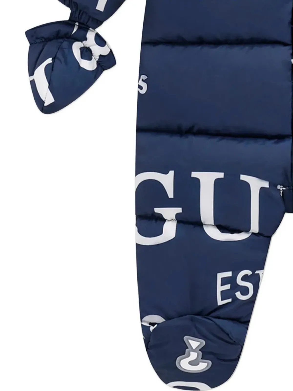 Guess Kids ロゴ入りフード付きスノースーツ - 画像3