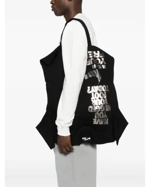 Black Comme Des Garçons x Nike スローガンプリント トートバッグ - サムネイル2