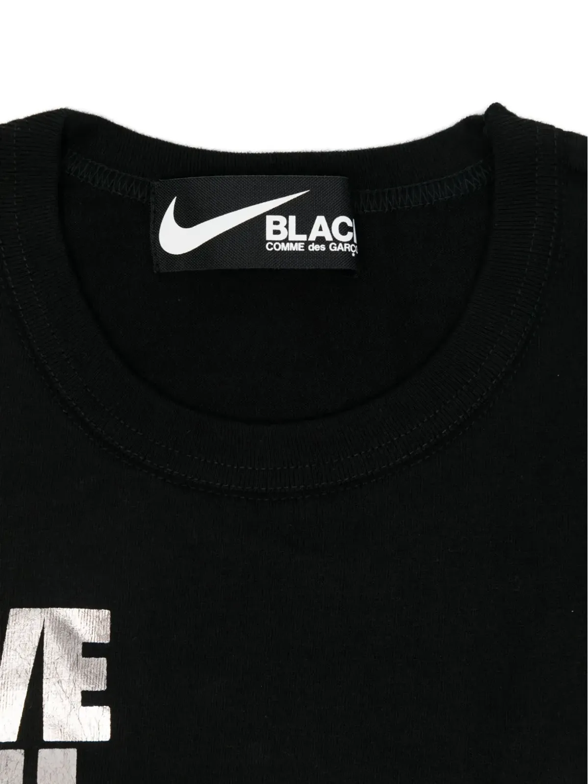 Black Comme Des Garçons x Nike スローガンプリント トートバッグ - 画像4