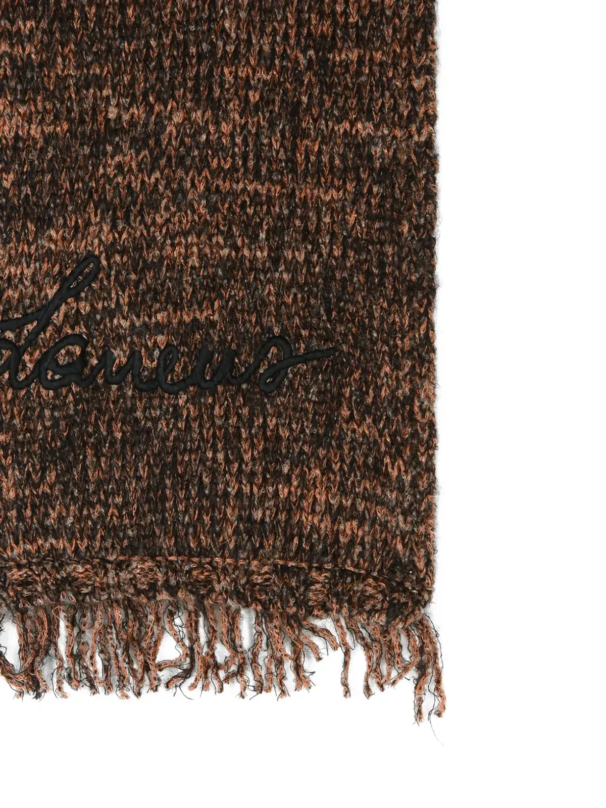 Laneus 刺繍入りフリンジスカーフ - 画像3