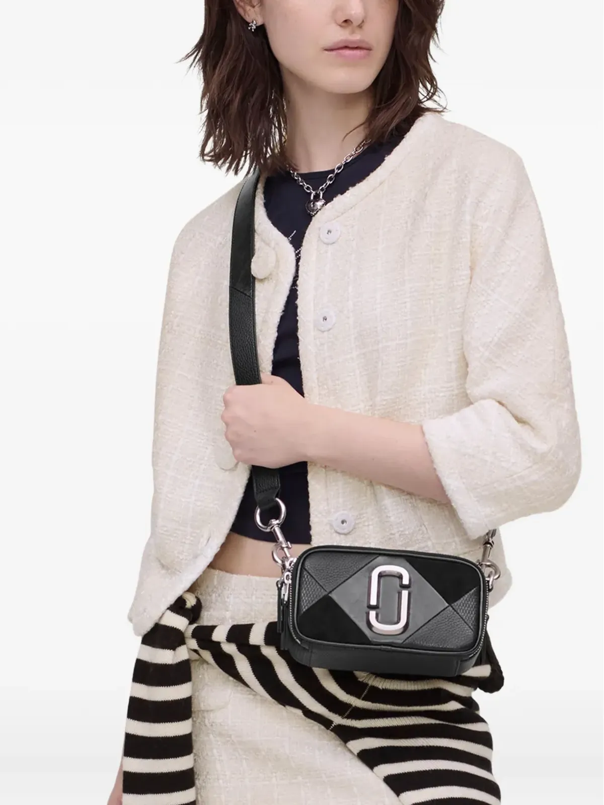 Marc Jacobs スナップショット パッチワークデザイン クロスボディバッグ - ブラック - 画像2