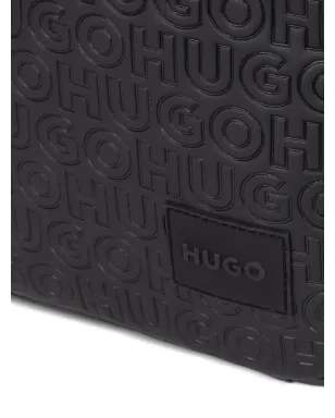 HUGO エンボスロゴ メッセンジャーバッグ - Black - サムネイル3