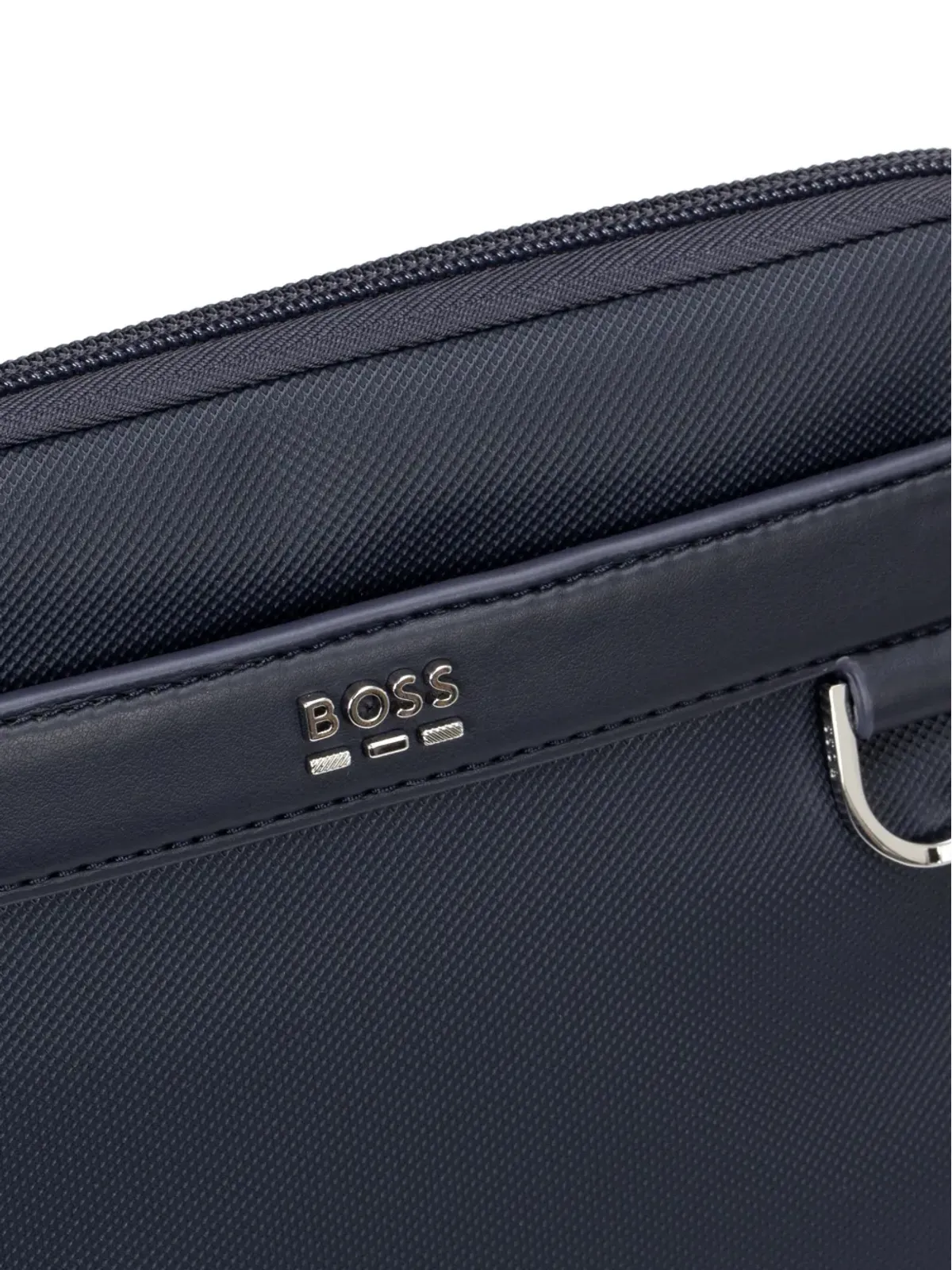 BOSS テクスチャード ジップファスナー付き メッセンジャーバッグ - 画像3