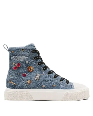 Marc Jacobs チャームデニムハイトップスニーカー - サムネイル1