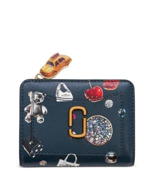 Marc Jacobs ザ・トリンケット プリント レザー ウォレット - ブルー - サムネイル1