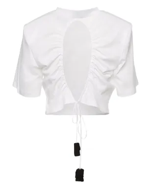 Ana Radu padded-shoulder open-back top - サムネイル2