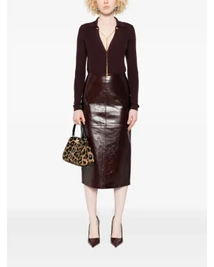 Elisabetta Franchi ラップ風リブボディスーツ（レッド） - サムネイル2