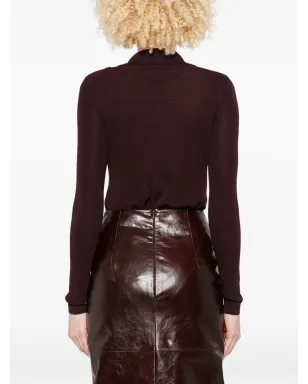 Elisabetta Franchi ラップ風リブボディスーツ（レッド） - サムネイル4