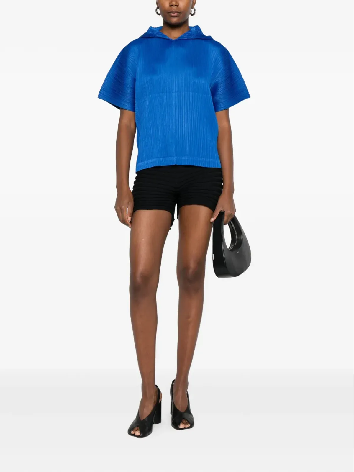 Pleats Please Issey Miyake プリーツ入りフード付きTシャツ - 画像2