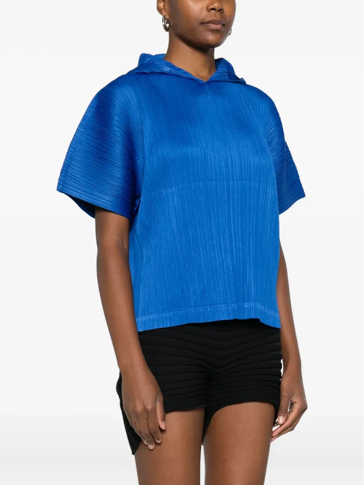 Pleats Please Issey Miyake プリーツ入りフード付きTシャツ - 画像3