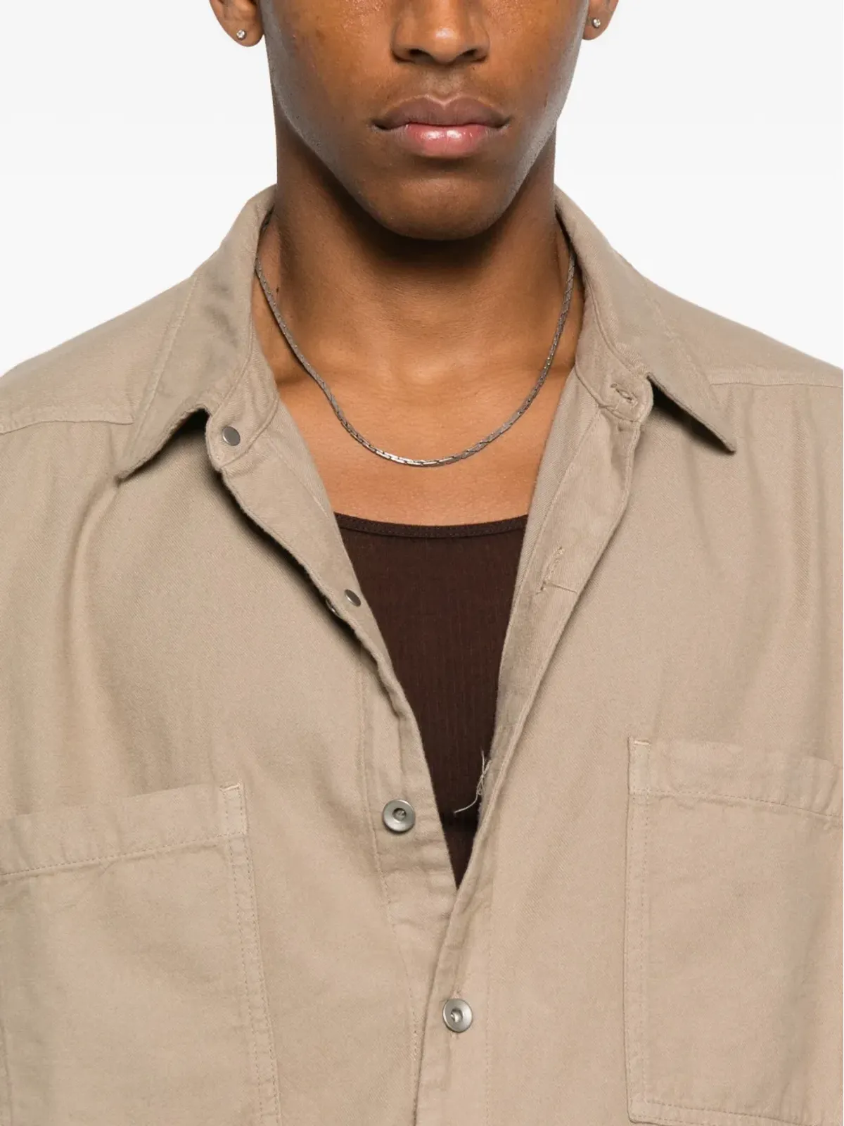 Rick Owens DRKSHDW パッチポケット コットンシャツ - 画像5