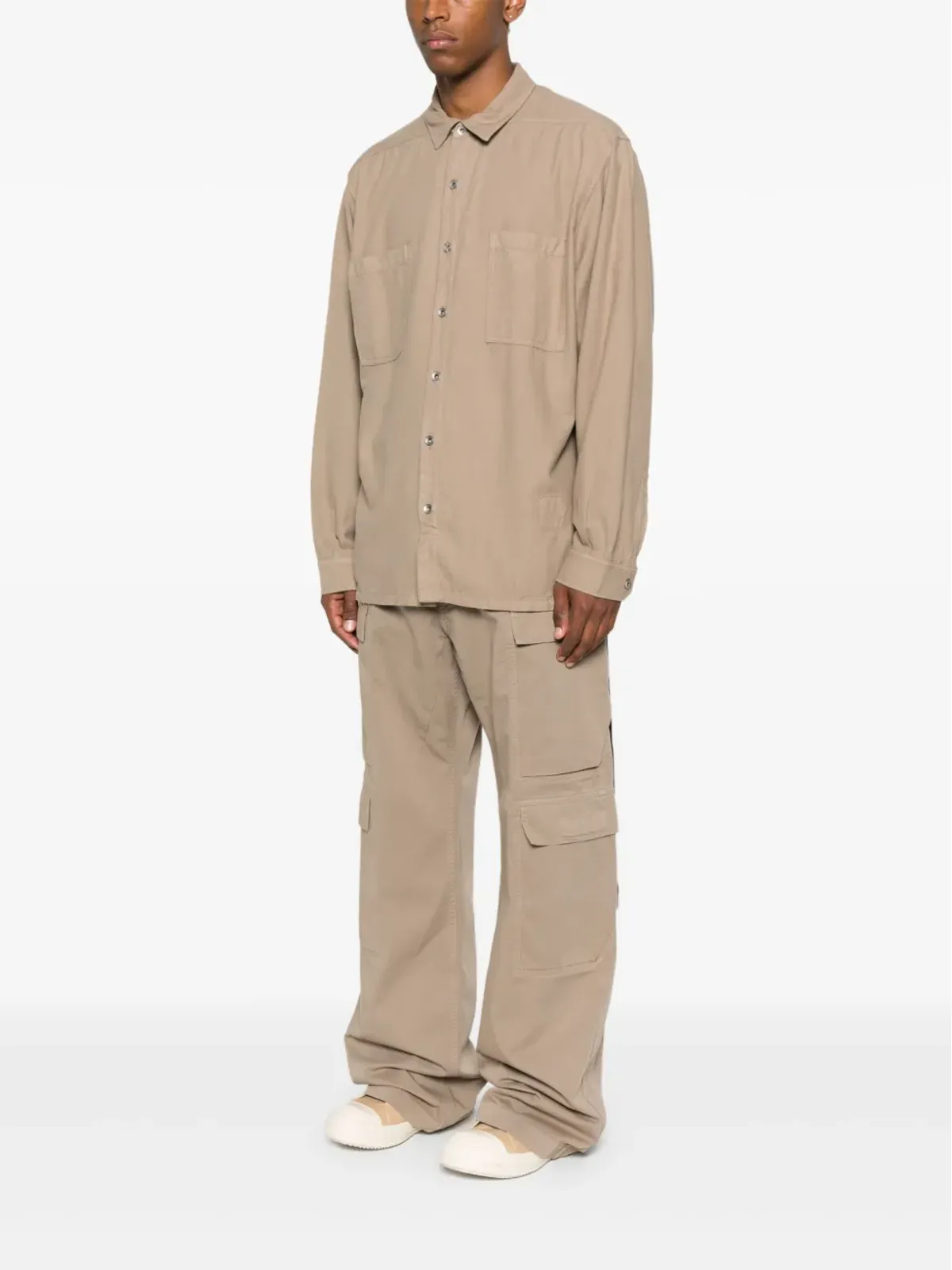 Rick Owens DRKSHDW パッチポケット コットンシャツ - 画像3