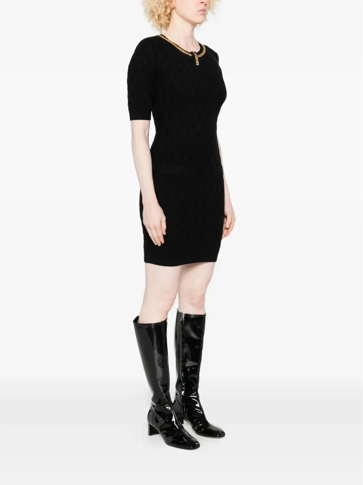 Elisabetta Franchi チェーン装飾ドレス - 画像3