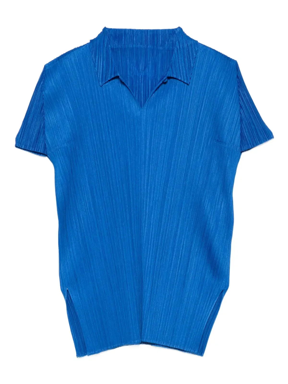 Pleats Please Issey Miyake プリーツ入りボタン付きトップ - 画像1