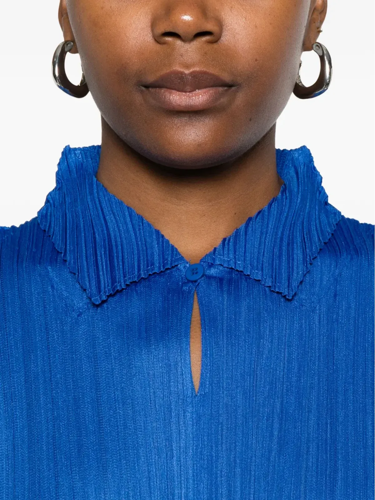 Pleats Please Issey Miyake プリーツ入りボタン付きトップ - 画像5