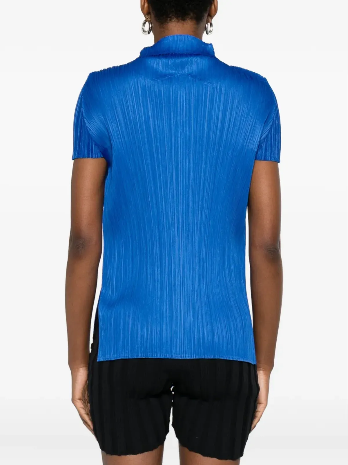 Pleats Please Issey Miyake プリーツ入りボタン付きトップ - 画像4