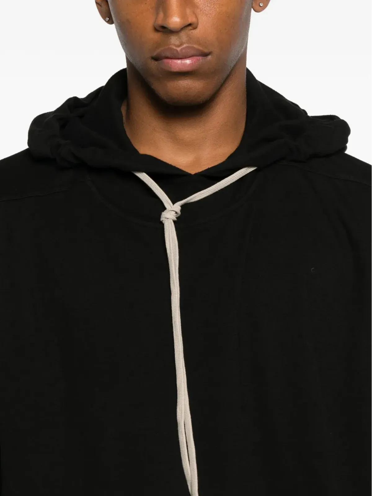 Rick Owens DRKSHDW Tommy layered drawstring hoodie - Black - 画像5