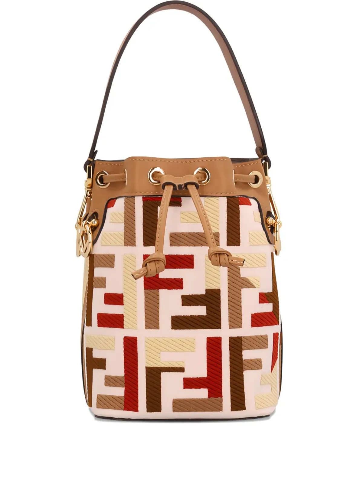 FENDI ミニ モン・トレゾール FFモチーフ バケットバッグ - 画像1