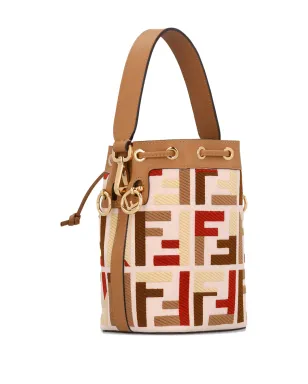 FENDI ミニ モン・トレゾール FFモチーフ バケットバッグ - サムネイル2