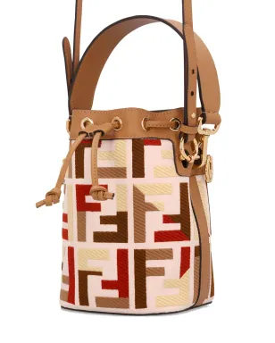 FENDI ミニ モン・トレゾール FFモチーフ バケットバッグ - サムネイル3