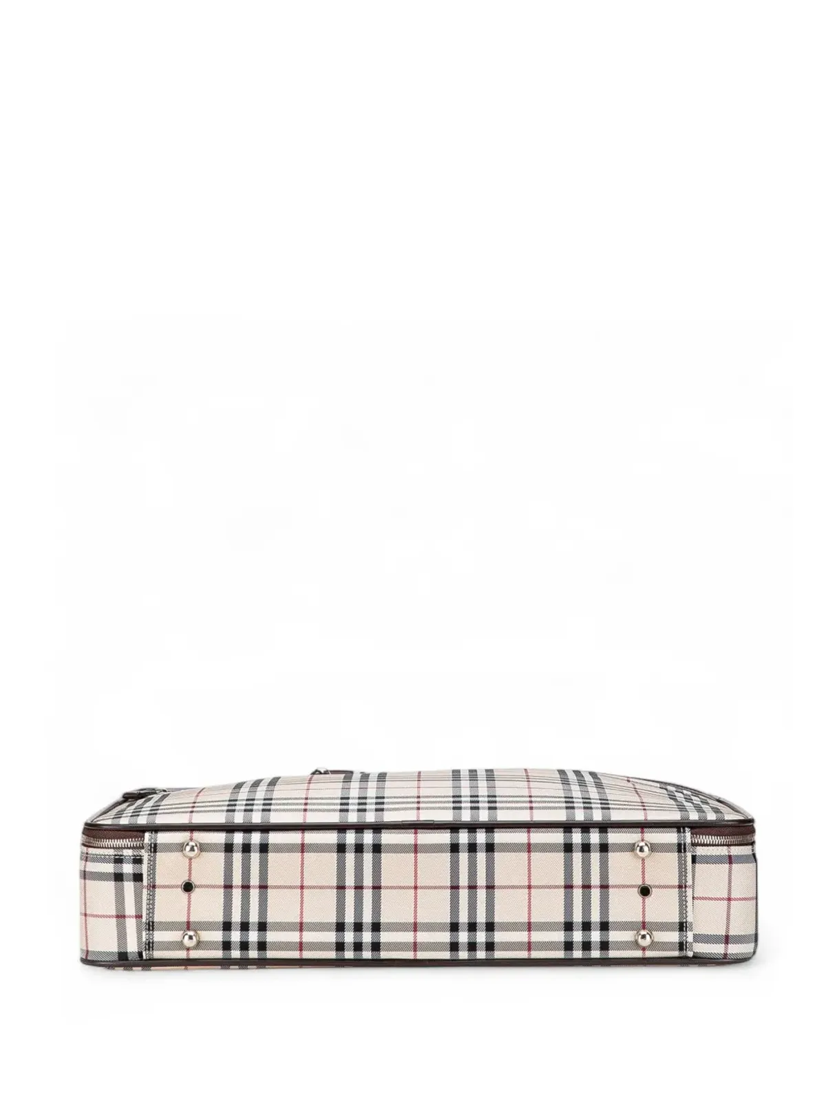 Burberry Pre-Owned ハウスチェック キャンバス トラベルバッグ（ブラウン） - 画像4