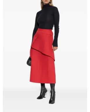 Tory Burch レイヤードアシンメトリック ミディスカート - サムネイル2