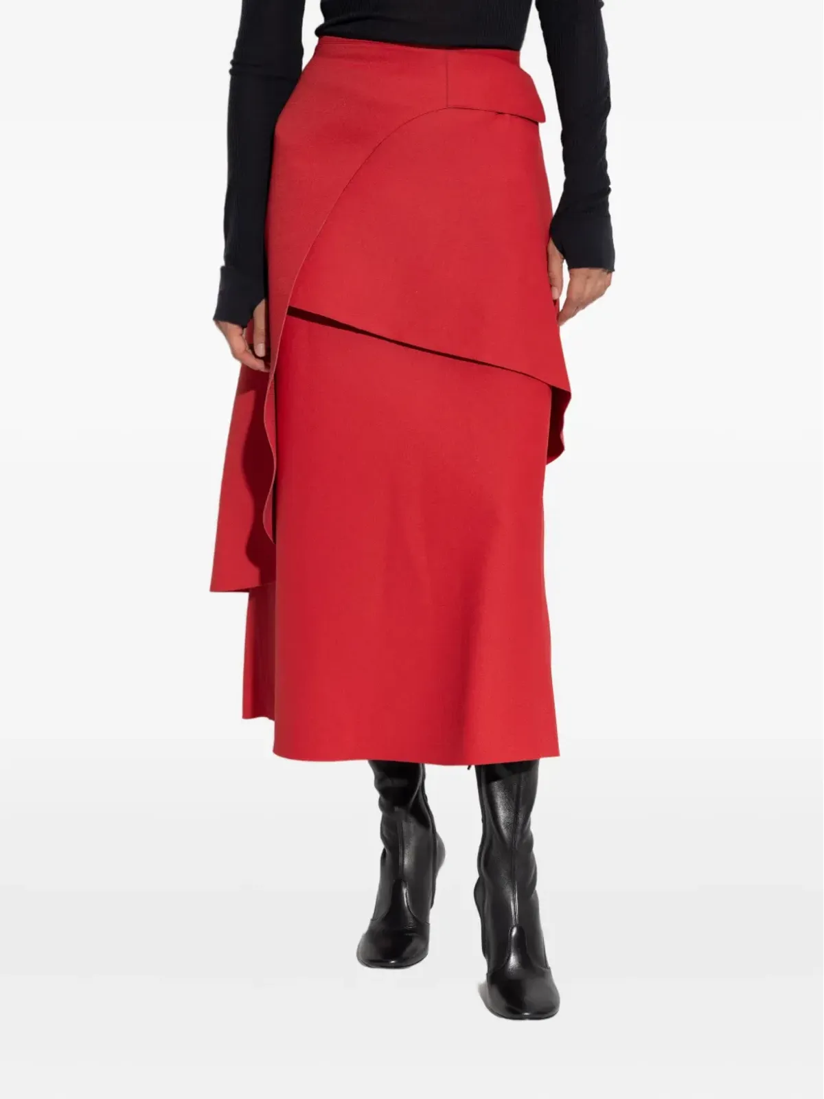 Tory Burch レイヤードアシンメトリック ミディスカート - 画像3