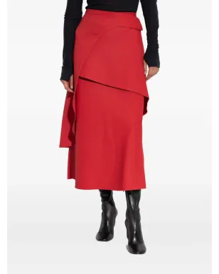 Tory Burch レイヤードアシンメトリック ミディスカート - サムネイル3