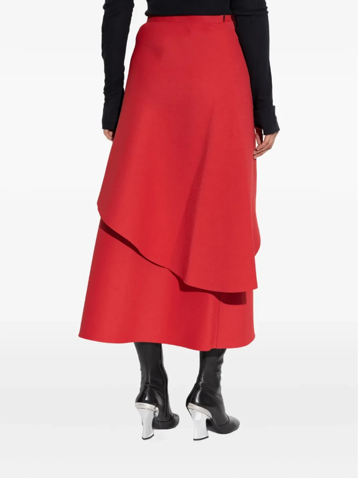 Tory Burch レイヤードアシンメトリック ミディスカート - 画像4
