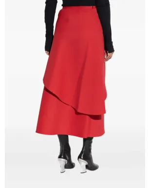 Tory Burch レイヤードアシンメトリック ミディスカート - サムネイル4