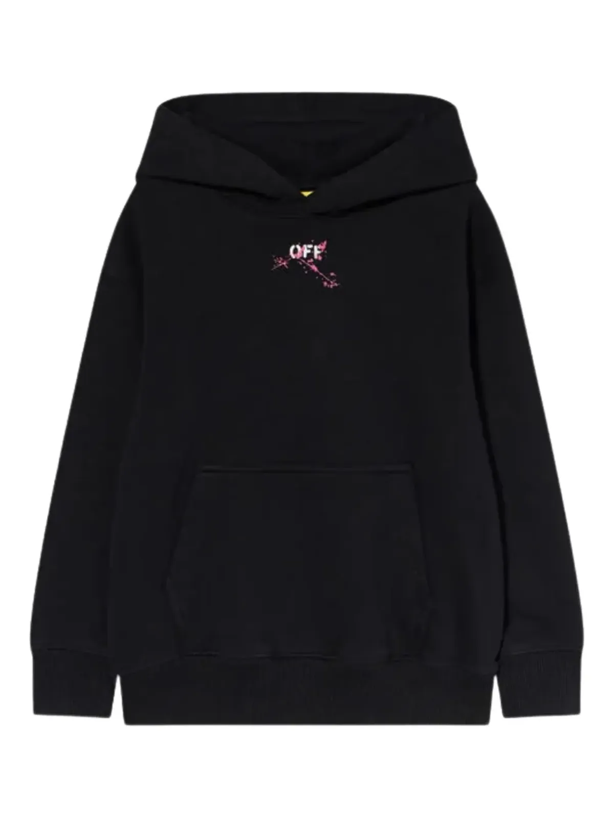 Off-White Kids Diagonal Spla graphic hoodie - Black - 画像1