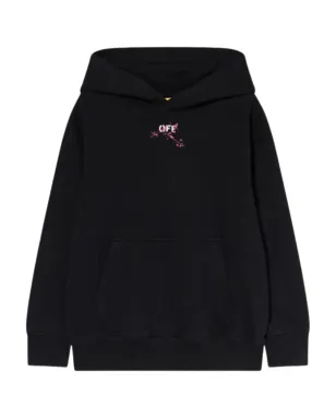 Off-White Kids Diagonal Spla graphic hoodie - Black - サムネイル1