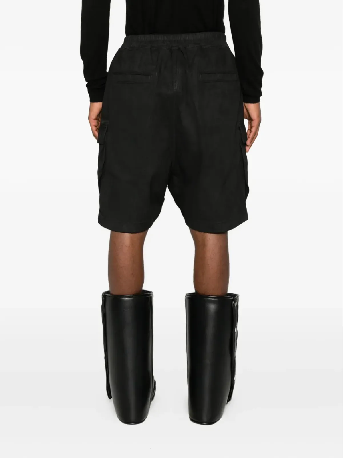 Rick Owens DRKSHDW カーゴポケット付きドローコードショートパンツ - 画像4