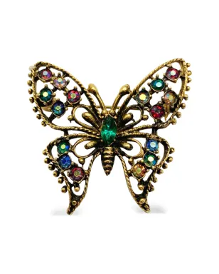 Jennifer Gibson Jewellery 1960年代 クリスタル蝶のブローチ - サムネイル2