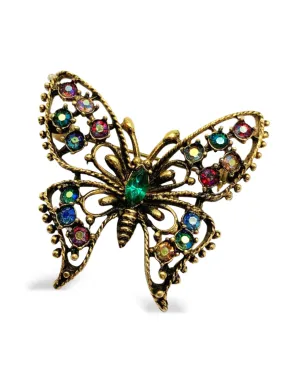 Jennifer Gibson Jewellery 1960年代 クリスタル蝶のブローチ - サムネイル3