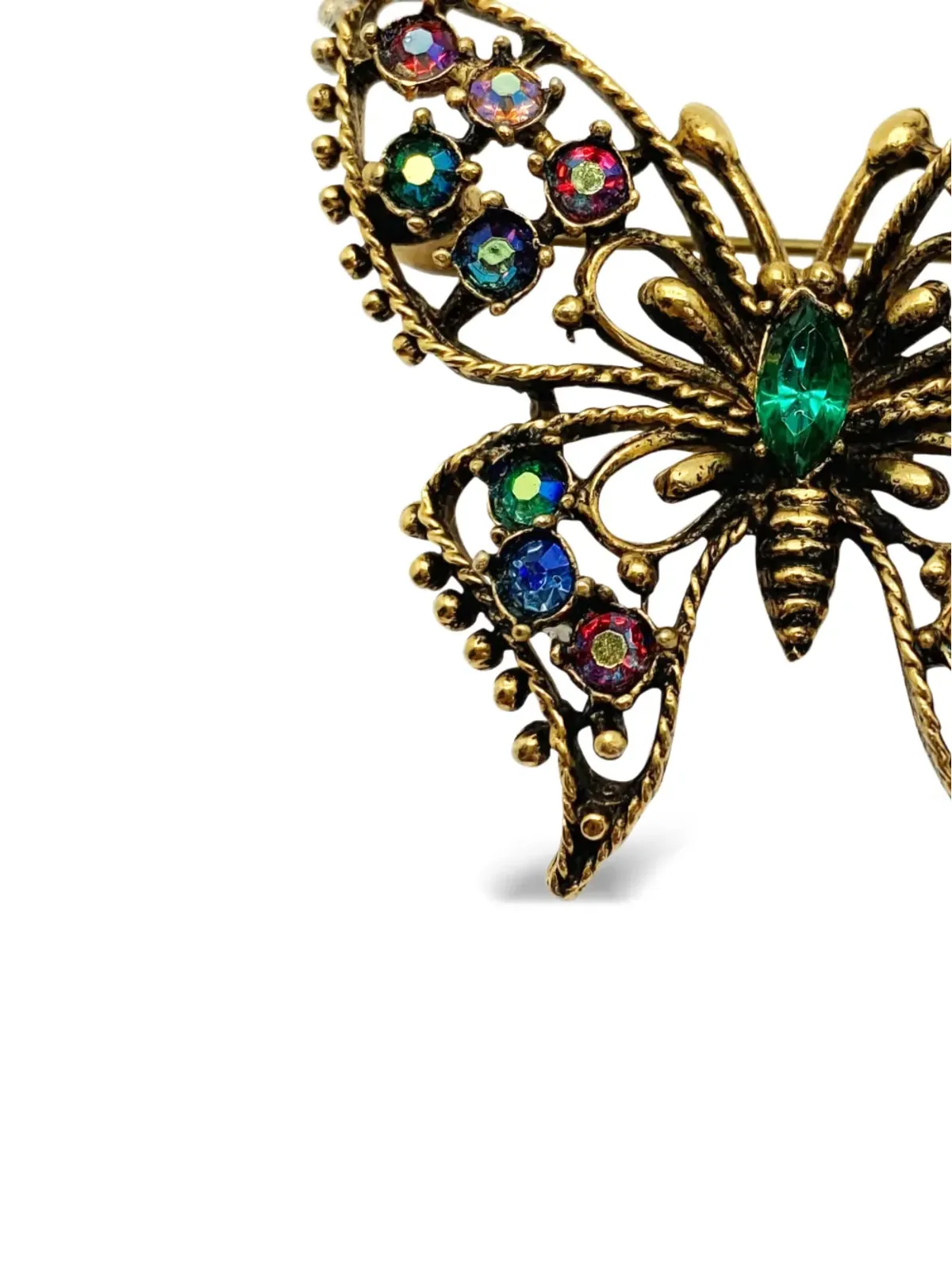 Jennifer Gibson Jewellery 1960年代 クリスタル蝶のブローチ - 画像4