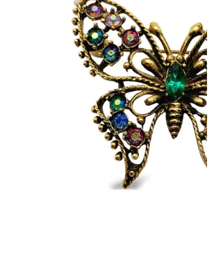 Jennifer Gibson Jewellery 1960年代 クリスタル蝶のブローチ - サムネイル4