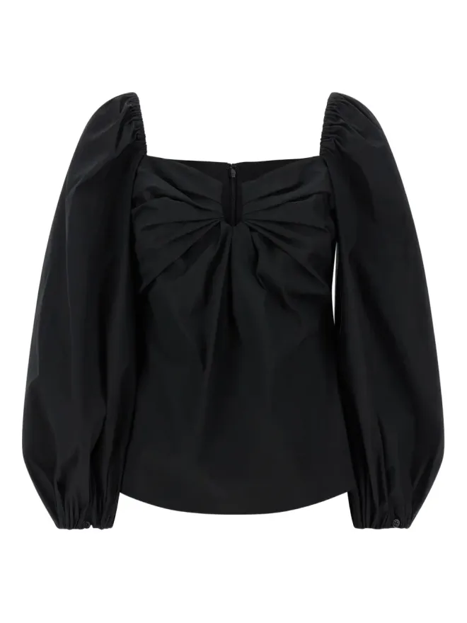 Carolina Herrera Carolina Herrera パフスリーブ・リップル・トップの商品画像