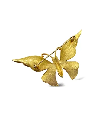 Jennifer Gibson Jewellery 1960年代 バタフライ エナメル ブローチ - ゴールド - サムネイル2