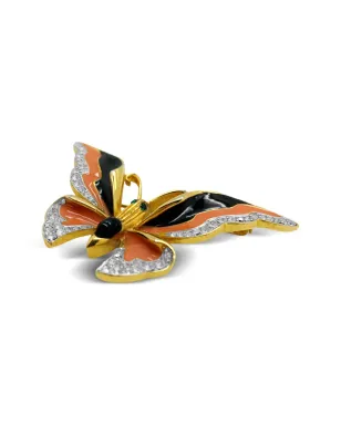 Jennifer Gibson Jewellery 1960年代 バタフライ エナメル ブローチ - ゴールド - サムネイル4