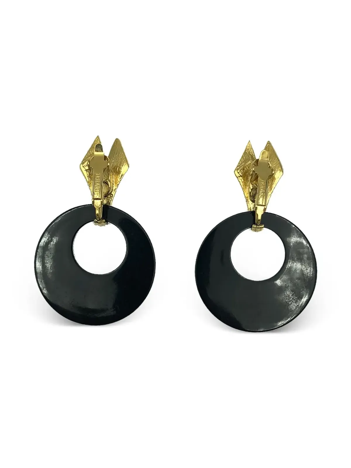 Jennifer Gibson Jewellery 1960年代 トリファリ ドロップピアス - ブラック - 画像2