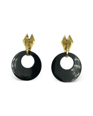 Jennifer Gibson Jewellery 1960年代 トリファリ ドロップピアス - ブラック - サムネイル2
