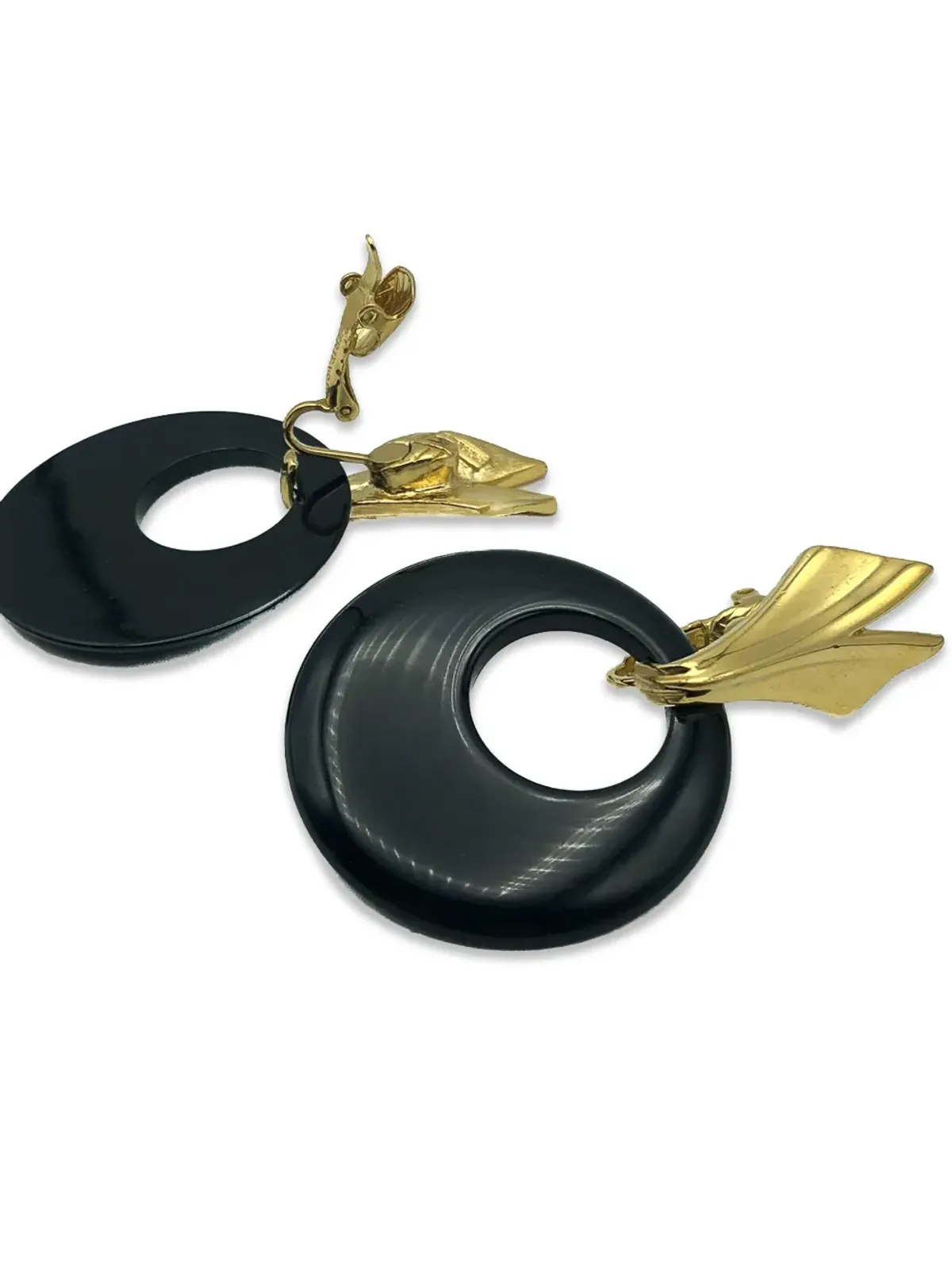 Jennifer Gibson Jewellery 1960年代 トリファリ ドロップピアス - ブラック - 画像4