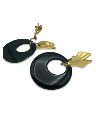 Jennifer Gibson Jewellery 1960年代 トリファリ ドロップピアス - ブラック - サムネイル4