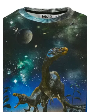 Molo 恐竜・宇宙プリント スウェットシャツ ブラック - サムネイル3