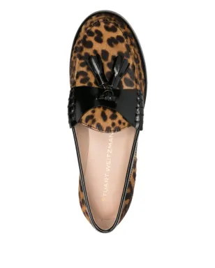 Stuart Weitzman 豹柄タッセル ローファー - サムネイル4