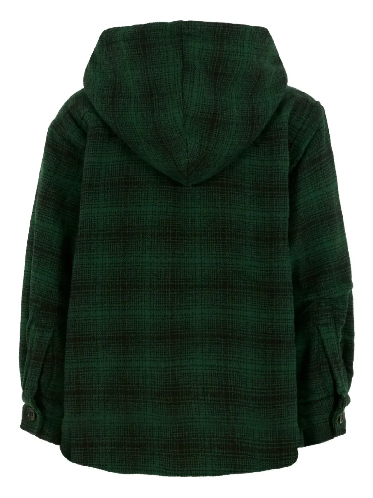 Molo フード付きチェック柄シャツジャケット - グリーン - 画像2